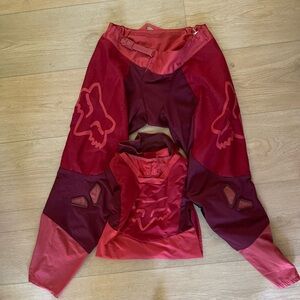 Red and Burgundy Fox Racing Gear Set